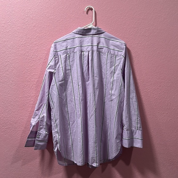 TALBOTS Men’s Purple Striped Casual Button Shirt Size XL - Picture 3 of 4
